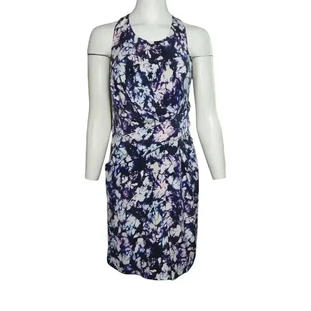 Alexander Wang Kaleidoscope Dyesilk Racerback Tank Dress Draped Purple Size 6